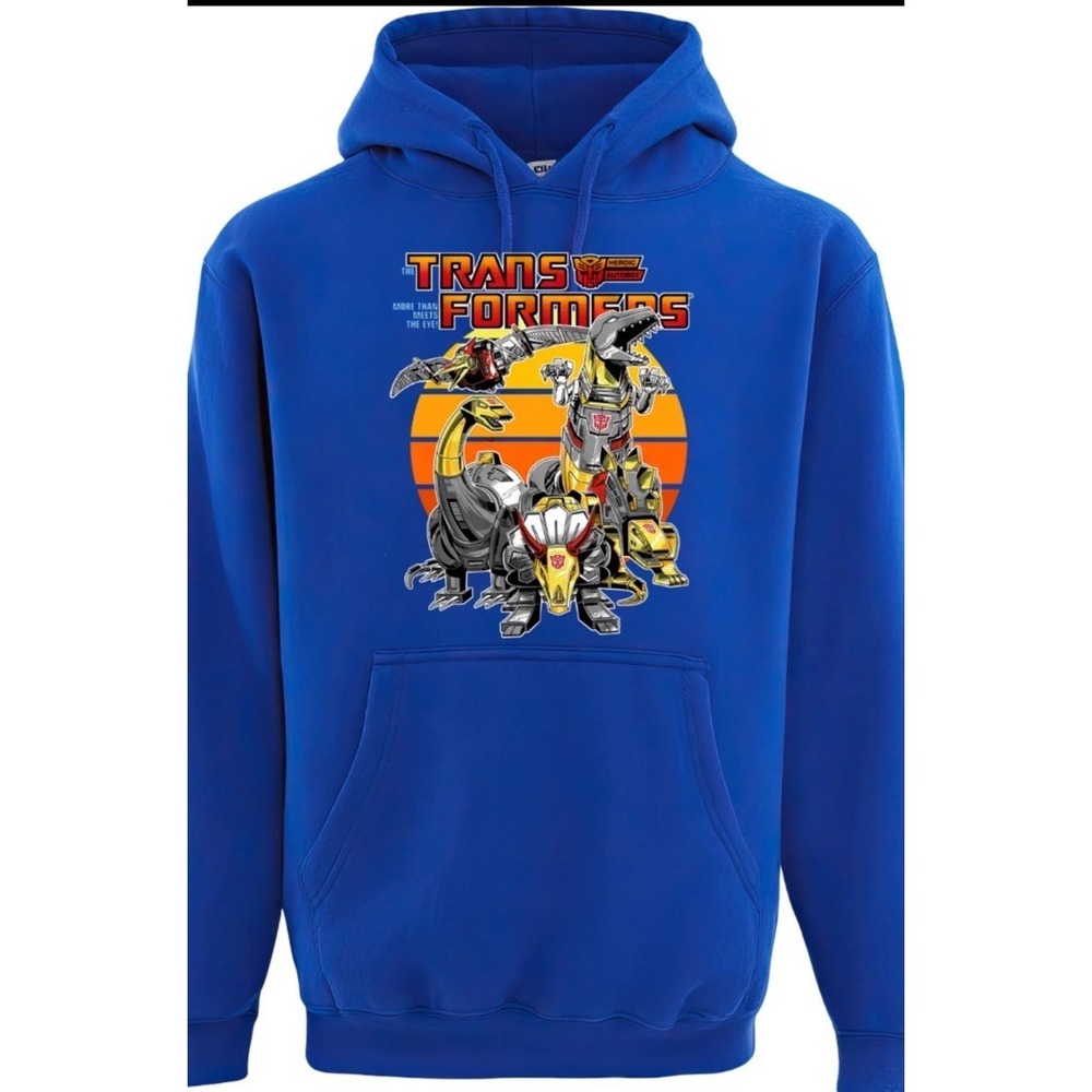 Transformers Hasbro "Dinobots"‎ Pullover Hoodie, Blue Unisex Small